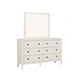 Alta 5pc Queen Bedroom Set | Nightstand Chest Dresser Mirror | White