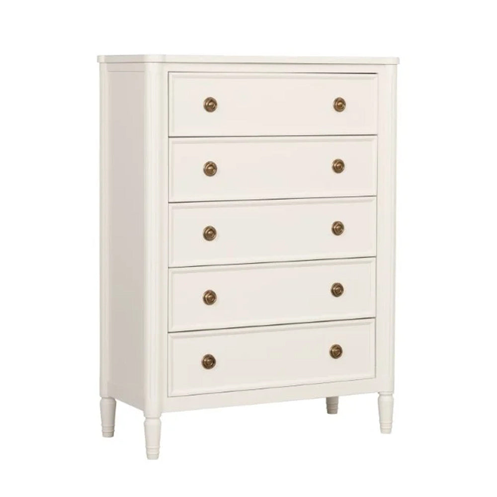 Alta 5pc Queen Bedroom Set | Nightstand Chest Dresser Mirror | White