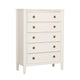 Alta 5pc Queen Bedroom Set | Nightstand Chest Dresser Mirror | White
