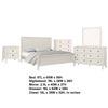 Alta 5pc Queen Bedroom Set | Nightstand Chest Dresser Mirror | White