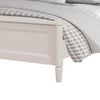 Alta Queen Size Bed | Classic French Design | White Solid Wood Frame