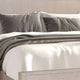 Reham King Size Bed | Rounded Edges | White Wash Brown Solid Wood