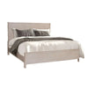 Reham King Size Bed | Rounded Edges | White Wash Brown Solid Wood