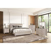 Reham 4pc Queen Bedroom Set, Nightstand, Mirror, White Wash Brown Wood