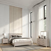 Reham 5pc Queen Bedroom Set, 2 Nightstands, White Wash Brown Wood