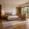 Reham 5pc Queen Bedroom Set, 2 Nightstands, White Wash Brown Wood