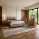 Reham 5pc Queen Bedroom Set, 2 Nightstands, White Wash Brown Wood