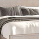 Reham Queen Size Bed | Rounded Edges | White Wash Brown Wood Frame