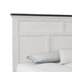 Hamps King Size Bed | 2 Drawers | White and Dark Brown Solid Wood