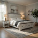 Hamps King Size Bed | 2 Drawers | White and Dark Brown Solid Wood