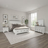Hamps 4pc Queen Bedroom Set | Nightstand Dresser Mirror | White Brown