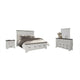 Hamps 4pc Queen Bedroom Set | Nightstand Dresser Mirror | White Brown