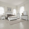 Hamps 5pc Queen Bedroom Set | Nightstand Tall Chest | White Dark Brown