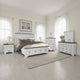 Hamps 5pc Queen Bedroom Set | Nightstand Tall Chest | White Dark Brown