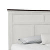 Hamps Queen Size Bed | 2 Drawers | White and Dark Brown Solid Wood