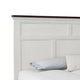 Hamps Queen Size Bed | 2 Drawers | White and Dark Brown Solid Wood