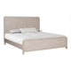 Giva King Bed | Rounded Edges | Natural Oak Beige Solid Rubberwood