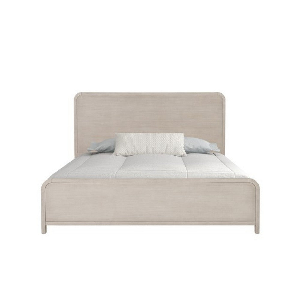 Giva 5pc Queen Bedroom Set | 2 Nightstands | Mirror Natural Oak Beige