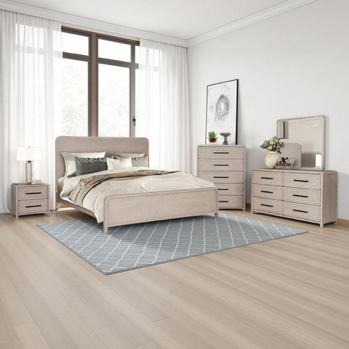 Giva 5pc Queen Bedroom Set | Nightstand | Chest | Natural Oak Beige