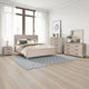 Giva 5pc Queen Bedroom Set | Nightstand | Chest | Natural Oak Beige