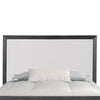 Kizie King Size Bed | Modern Upholstered Black and White Solid Wood