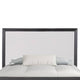 Kizie King Size Bed | Modern Upholstered Black and White Solid Wood