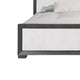 Kizie King Size Bed | Modern Upholstered Black and White Solid Wood