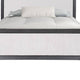 Kizie King Size Bed | Modern Upholstered Black and White Solid Wood