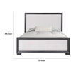 Kizie King Size Bed | Modern Upholstered Black and White Solid Wood