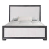 Kizie King Size Bed | Modern Upholstered Black and White Solid Wood