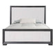 Kizie King Size Bed | Modern Upholstered Black and White Solid Wood