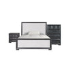Kizie 5pc Queen Bedroom Set | Dresser Chest | Nightstand | Black White BM333610