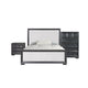 Kizie 5pc Queen Bedroom Set | Dresser Chest | Nightstand | Black White