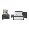 Kizie 5pc Queen Bedroom Set | Dresser Chest | Nightstand | Black White