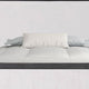 Kizie Queen Size Bed | Modern Upholstered Black and White Solid Wood
