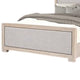 Kizie King Size Bed | Modern Upholstered Tawny Brown Gray Solid Wood