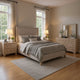 Kizie 4pc Queen Bedroom Set | Mirror | Nightstand | Tawny Brown | Gray