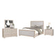 Kizie 4pc Queen Bedroom Set | Mirror XL Nightstand | Tawny Brown Gray