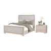 Kizie 4pc Queen Bedroom Set | Mirror XL Nightstand | Tawny Brown Gray