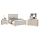 Kizie 4pc Queen Bedroom Set | Mirror XL Nightstand | Tawny Brown Gray