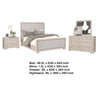 Kizie 5pc Queen Bedroom Set with 2 XL Nightstands | Tawny Brown | Gray
