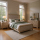 Kizie 5pc Queen Bedroom Set with 2 XL Nightstands | Tawny Brown | Gray
