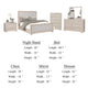 Kizie 5pc Queen Bedroom Set | Tall Chest | Nightstand Tawny Brown Gray