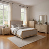Kizie 5pc Queen Bedroom Set | Tall Chest | Nightstand Tawny Brown Gray