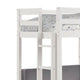 Sirius Twin Loft Bed with Writing Desk | Shelf Unit | White Pine Wood BM333621