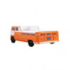Xiel Bus Twin Bed | Peace Sign | LED Lights and Sound Effects | Orange BM333623