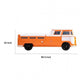 Xiel Bus Twin Bed | Peace Sign | LED Lights and Sound Effects | Orange BM333623