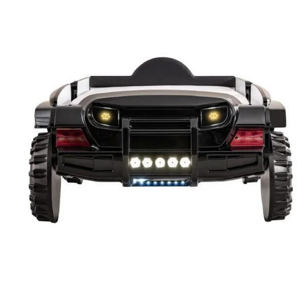 Randy SUV Twin Bed with Lights and Sound Effects | Black Faux Leather