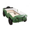 Randy SUV Twin Bed with Lights and Sound Effects | Green Faux Leather