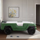 Randy SUV Twin Bed with Lights and Sound Effects | Green Faux Leather